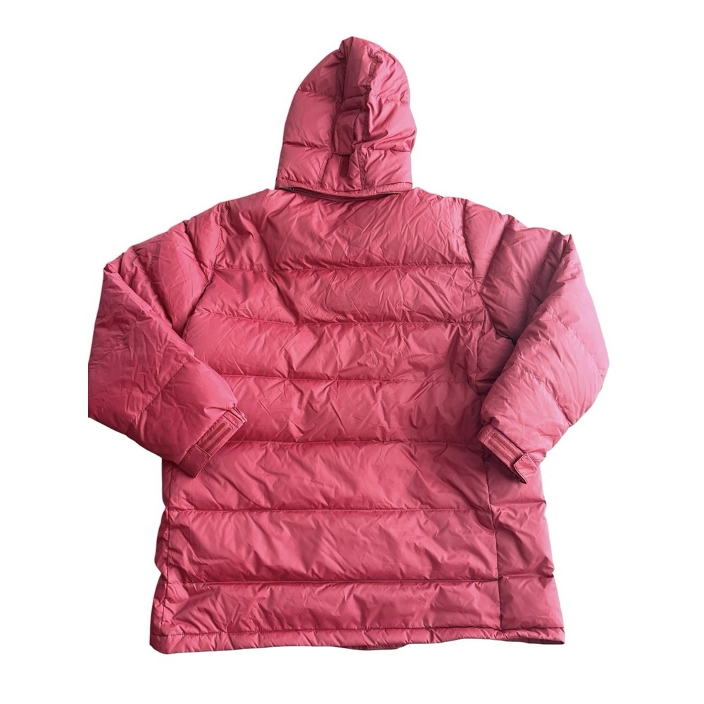 LL Bean Coat Mens XL Maroon Down Puffer Hooded Parka Jacket Nylon Winter - Picture 4 of 11